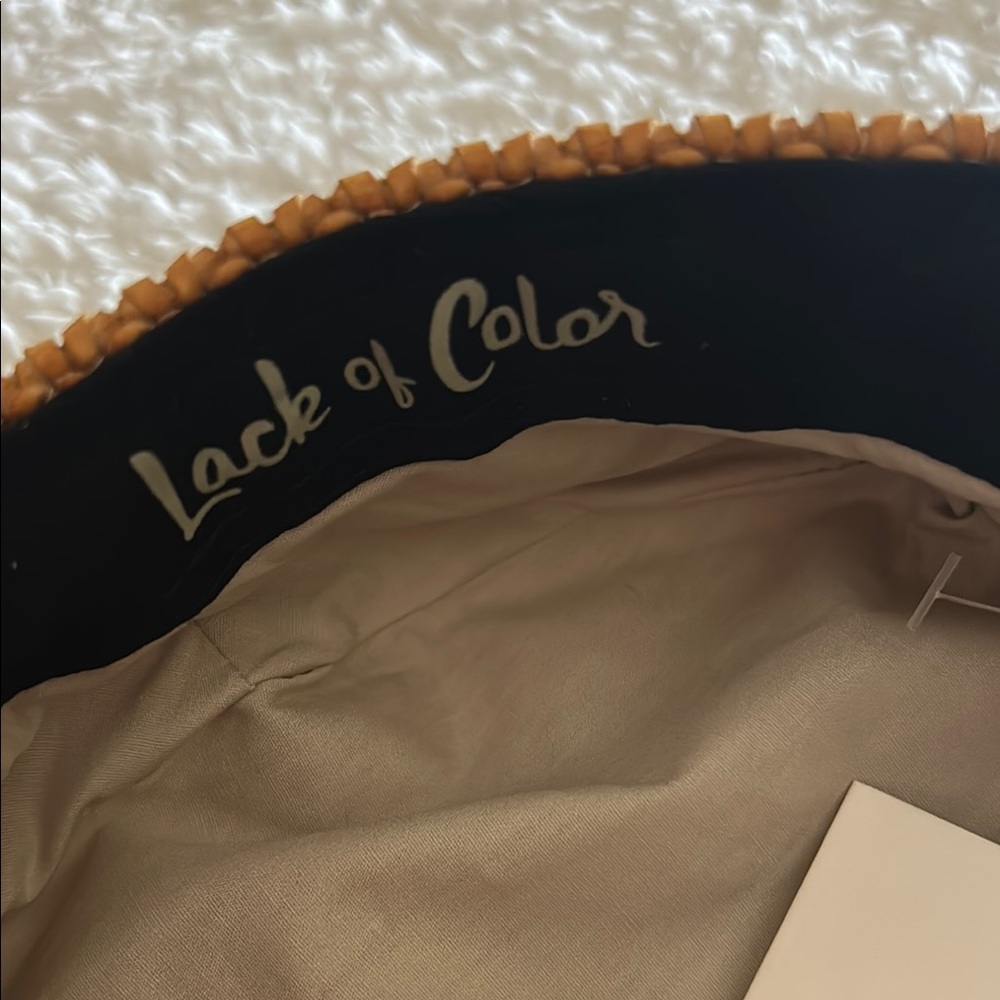 Lack Of Color Tan Woven Hat with Rustic Texture - Picture 5 of 6